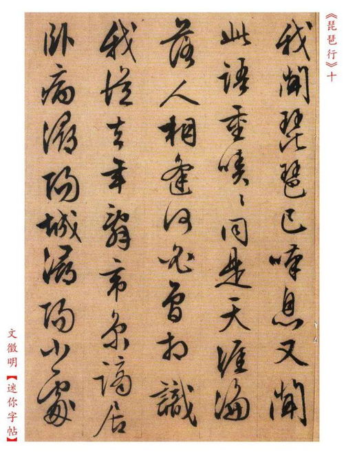 文徵明 琵琶行 书法字典1.0版